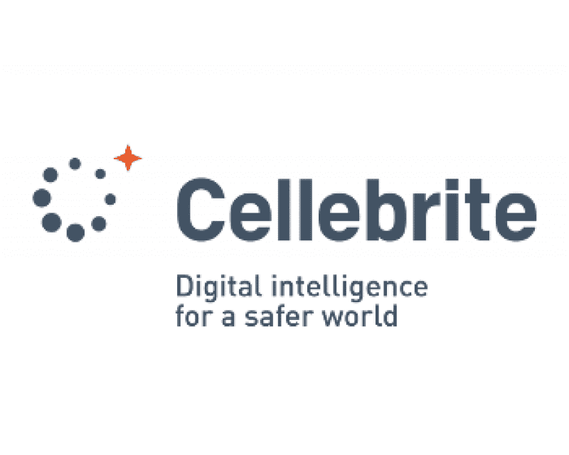 A logo of cellebrite, an intelligence company.